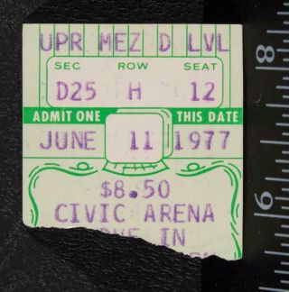 Vintage Crosby Stills Nash Ticket Stub June 11 1977 Civic Arena Pittsburgh Tob
