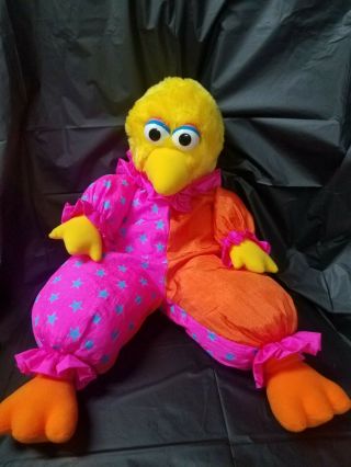 Vintage Applause Big Bird 20 " Parachute Nylon Sesame Street Stuffed Plush