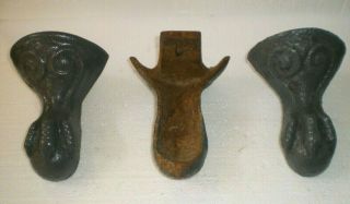 Set of 3 Matching Antique Vintage Cast Iron Clawfoot Tub Feet - Find. 3