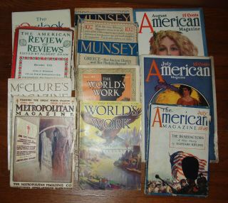 79 Vintage Monthly Magazines Harpers,  Scribner 