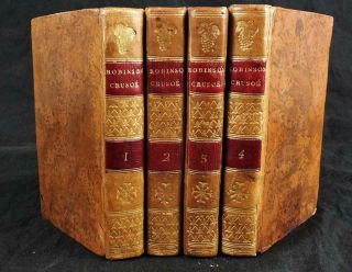 1809 La Vie Et Les Aventures De Robinson Crusoe,  12 Plates,  Tree Calf Bindings
