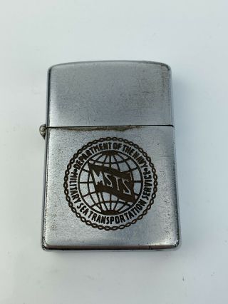 Vintage 1953 - 1954 Zippo Lighter “msts” Department Of The Navy