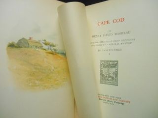 Henry David Thoreau / Cape Cod With Illustrations from Sketches in Colors 1st ed 2