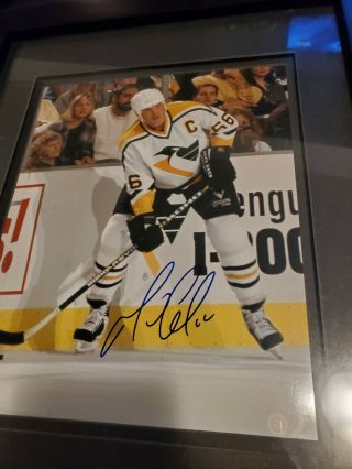 Mario Lemieux Signed Pittsburgh Penguins 8x10 Photo Auto Pens Cup