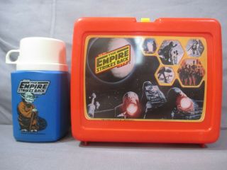 Star Wars Empire Strikes Back Lunchbox Thermos Plastic Vintage 1980 King Seeley