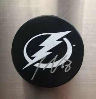 Ondrej Palat Tampa Bay Lightning Signed Autograph Official Game Puck - 2 Each