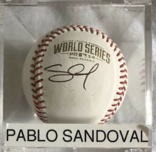 Pablo Sandoval (giants) Signed 2014 World Series Baseball Romlb