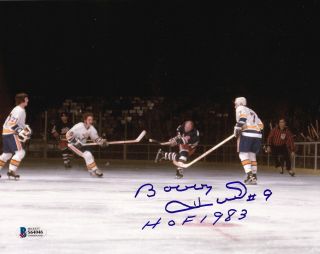 Beckett - Bas Bobby Hull " Hof 1983 " Autographed - Signed Winnipeg Jets 8x10 Photo 46