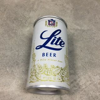 Vintage Miller Lite Beer Can - Pull Tab - 12 Ounce Early Miller Light Brewing