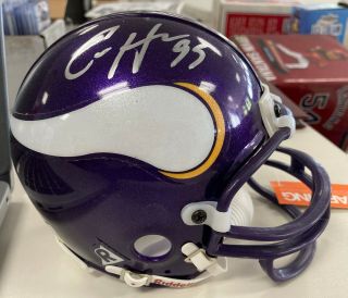 Chris Hovan Signed Minnesota Vikings Mini Helmet - Jsa