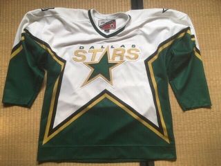 Dallas Stars Nhl Vintage Pro Player Jersey Green/white Large Made In Canada Sewn