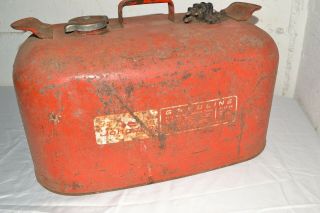 Vintage Johnson Marine Outboard Motor Boat Steel Gas Tank Fuel Can 6g Omc