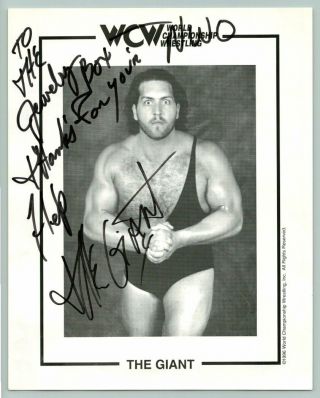 Wrestler Big Show Paul Wight The Giant Vintage Signed Autograph Wrestling Photo