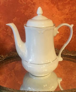 Vintage Southington By Baum Golden Rhapsody Fine China Poland Coffee/tea Pot