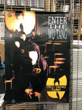 Wu - Tang Clan Enter The Wu - Tang 36 Chambers - Vintage Record Store Promo Poster