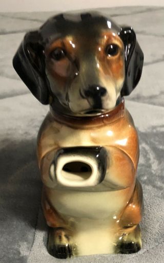 Vintage Germany Erphila Dachshund Dog Ceramic Teapot 6703b -