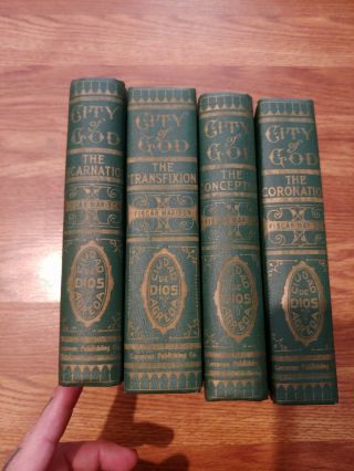 1949 Mystical City Of God Complete Set 4 Vol Hardback Books By Fiscar Marison