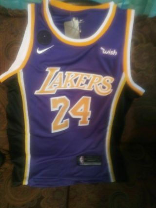 Kobe Bryant 24 Purple Los Angeles Lakers Jersey Size 54