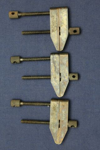 3 Vintage L.  S.  Starrett No.  161 - A Small Machinist Parallel Clamp Tool F4b10