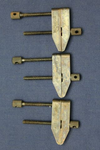 3 Vintage L.  S.  Starrett No.  161 - A Small Machinist Parallel Clamp Tool F4B10 2