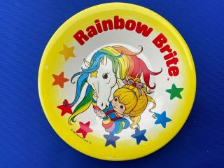 1983 Rainbow Brite (13) pc.  Tea Set Metal Plates & Plastic Cups & Pitcher 2