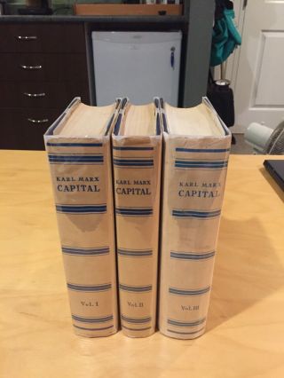 Karl Marx ' s Capital,  Three 3 Volumes Hardcover Progress Publishers.  Das Kapital 3