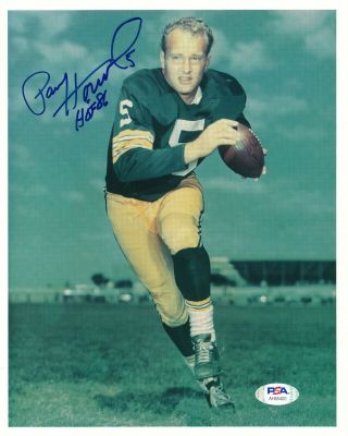 Paul Hornung Green Bay Packers Hof 1986 Auto Signed 8x10 Photo Psa/dna