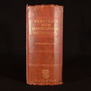 1924 1 Vol Webster 