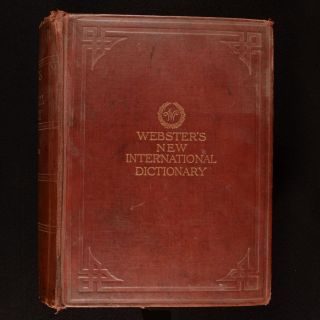 1924 1 Vol Webster ' s International Dictionary of the English Language 2