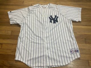 Vintage York Yankees Pinstripe Majestic Jersey Made In The Usa Size 2xl