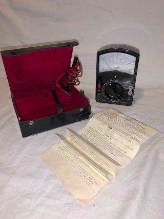 Vintage Micronta 22 - 049 Multi - Tester W/case/instructions In