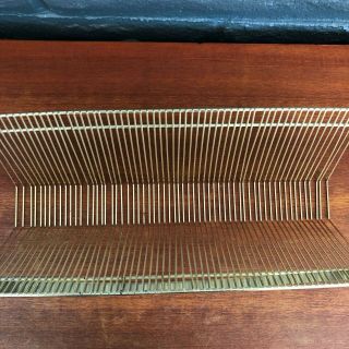 Le - Bo Vintage Retro 60 Slot Record Holder Gold Wire Rack Stand 17 