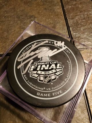 Kimmo Timonen Autographed Signed 2015 Stanley Cup Finals Chicago Blackhawks Puck