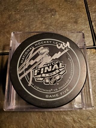 KIMMO TIMONEN Autographed Signed 2015 Stanley Cup Finals Chicago Blackhawks Puck 2