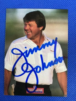 Jimmy Johnson Autographed Card - Dallas Cowboys - 1991 Pro Set All - Nfc Team