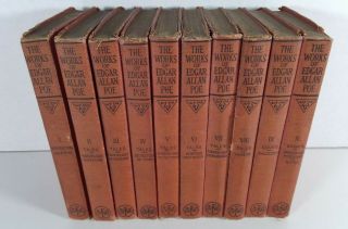 The Of EDGAR ALLAN POE in Ten Volumes (1904) Funk & Wagnalls CAMEO EDITION 2