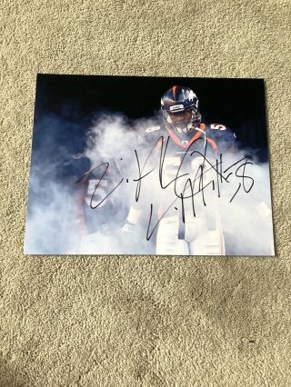 Von Miller Denver Broncos Football Signed Personalized 8.  5 By 11 Photo Nfl