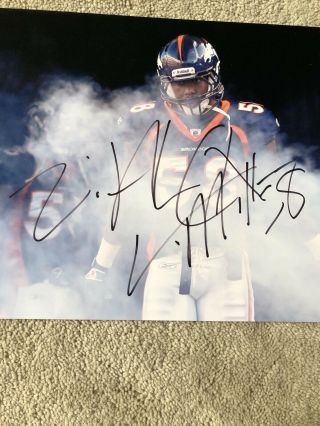 Von Miller Denver Broncos Football Signed Personalized 8.  5 By 11 Photo NFL 2