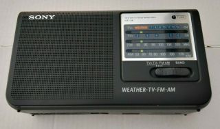 Vtg Sony Am/fm,  Weather,  Tv Radio Portable Icf - 36