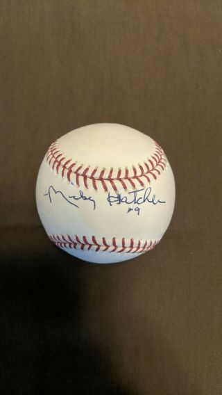 Mickey Hatcher Los Angeles Dodgers Autographed Signed Baseball 1988 World Series