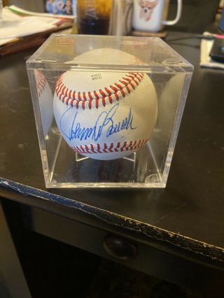 Johnny Bench Signed Rawlings Baseball With Case