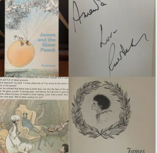 James And The Giant Peach,  Puffin Books 1973,  Signed By Roald Dahl