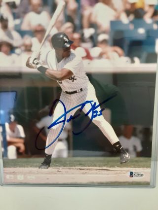 Frank Thomas Signed Autographed Chicago White Sox 8x10 Photo Beckett