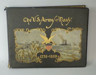 Us Army & Navy 1776 - 1899 Large Folio Book Wagner Kelley 43 Chromolithographs