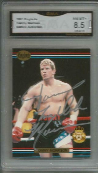 1991 Ringlords Tommy The Duke Morrison Autographed Card Boxing Graded 8.  5