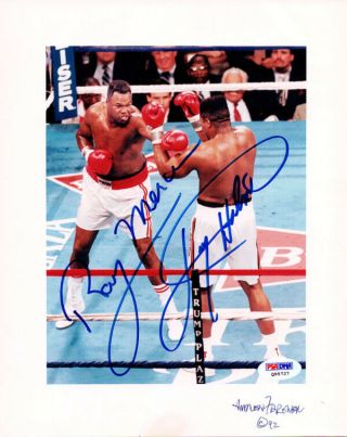 Larry Holmes & Ray Mercer Autographed Signed 8x10 Photo Psa/dna Q95727