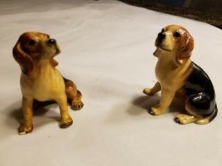 Mortons Studio Hound Dog Figurines Vintage