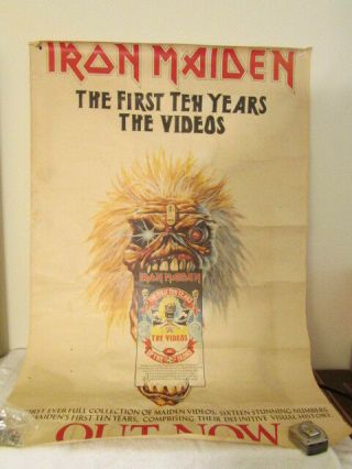 Vintage 1990 Iron Maiden The First Ten Years Poster 40 " X 60 "