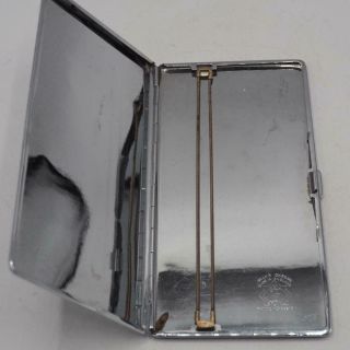 Vintage Sylva Chrome Metal Cigarette Case made in England 2