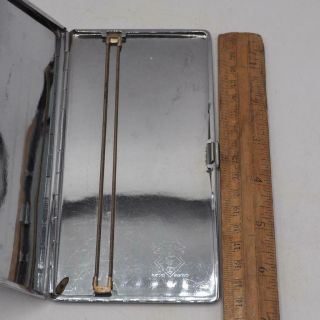 Vintage Sylva Chrome Metal Cigarette Case made in England 3